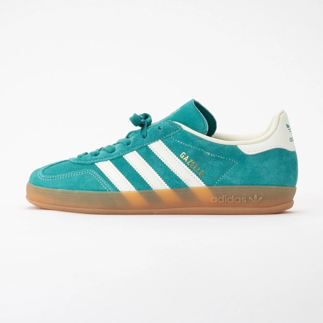 Trainers Adidas Women Gazelle Indoor Pure Teal / Off White / Gold Metallic