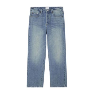 Trousers Obey Men Boxcar Straight Leg Denim Heavy Vintage Indigo