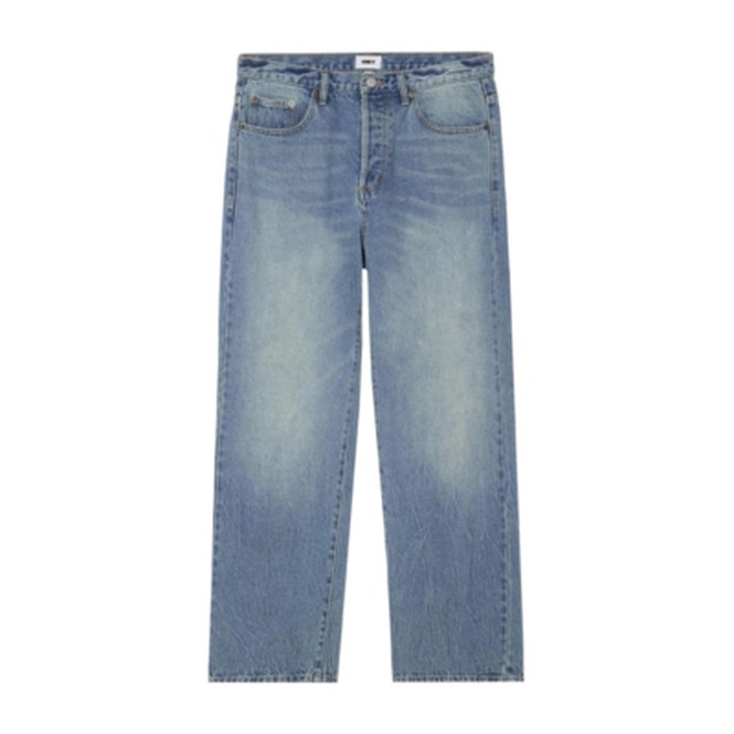 Trousers Obey Men Boxcar Straight Leg Denim Heavy Vintage Indigo