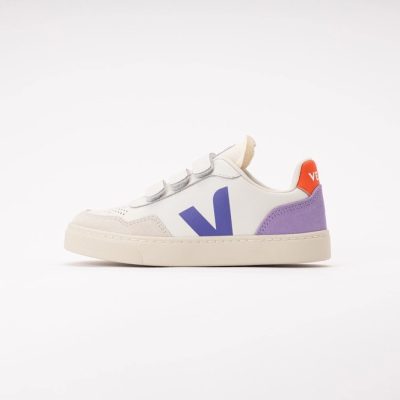 Veja Kids Small V-90 O.T. Leather White Acai Lavande