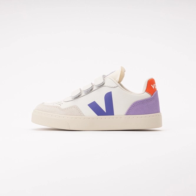 Veja Kids Small V-90 O.T. Leather White Acai Lavande