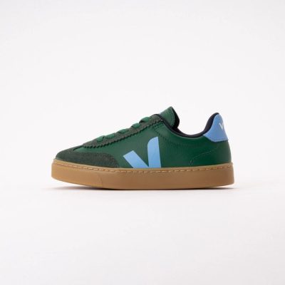 Veja Kids Small Volley O.T. Leather Golf Aqua Natural