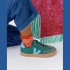 Veja Kids Small Volley O.T. Leather Golf Aqua Natural