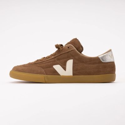 Veja Women Panenka Suede Brown Pierre Silver