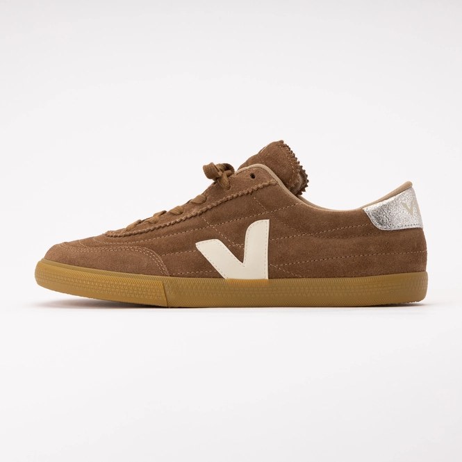 Veja Women Panenka Suede Brown Pierre Silver