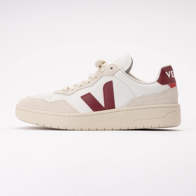 Veja Women V-90 O.T. Leather White Marsala Natural