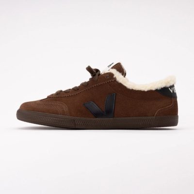 Veja Women Volley Winter Suede Walnut Black Eagle