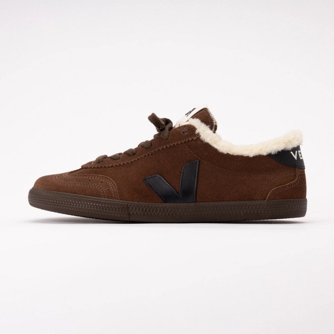 Veja Women Volley Winter Suede Walnut Black Eagle
